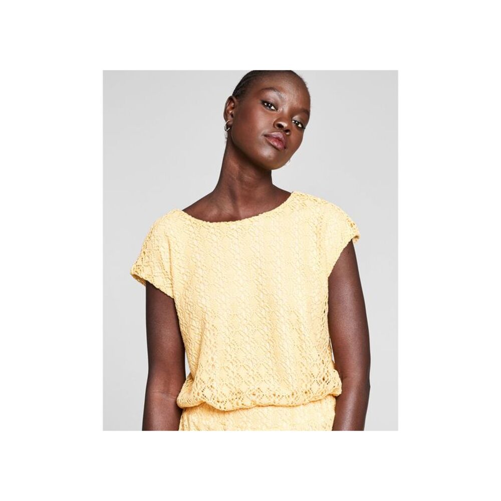 And Now This Now This Womens Crochet Crop Top